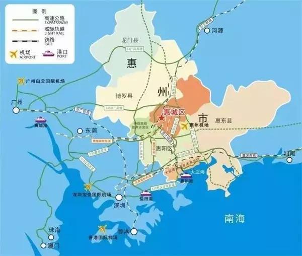 粤港澳大湾区之惠州区域分布情况介绍